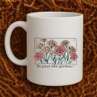 Be Your Own Garden Floral Quote Coffee Mug thumb 2