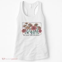 Be Your Own Garden Floral Quote Women's Tank Top thumb 0
