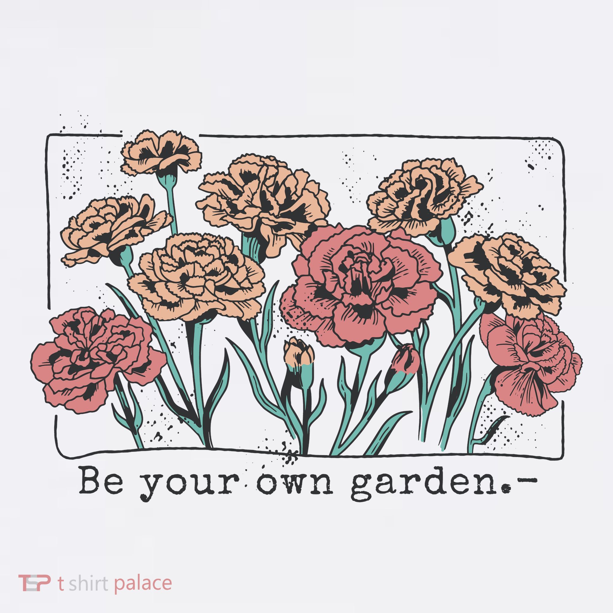 Be Your Own Garden Floral Quote Women's Tank Top