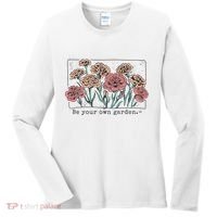 Be Your Own Garden Floral Quote Women's Long Sleeve Shirt thumb 0
