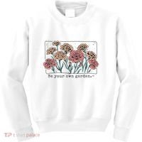 Be Your Own Garden Floral Quote Kids Sweatshirt thumb 0