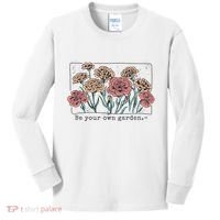 Be Your Own Garden Floral Quote Kids Long Sleeve Shirt thumb 0
