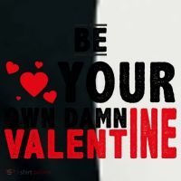 Be Your Own Damn Valentine Valentines Day Love Women's Tri-Blend 3/4-Sleeve Raglan Shirt thumb 4