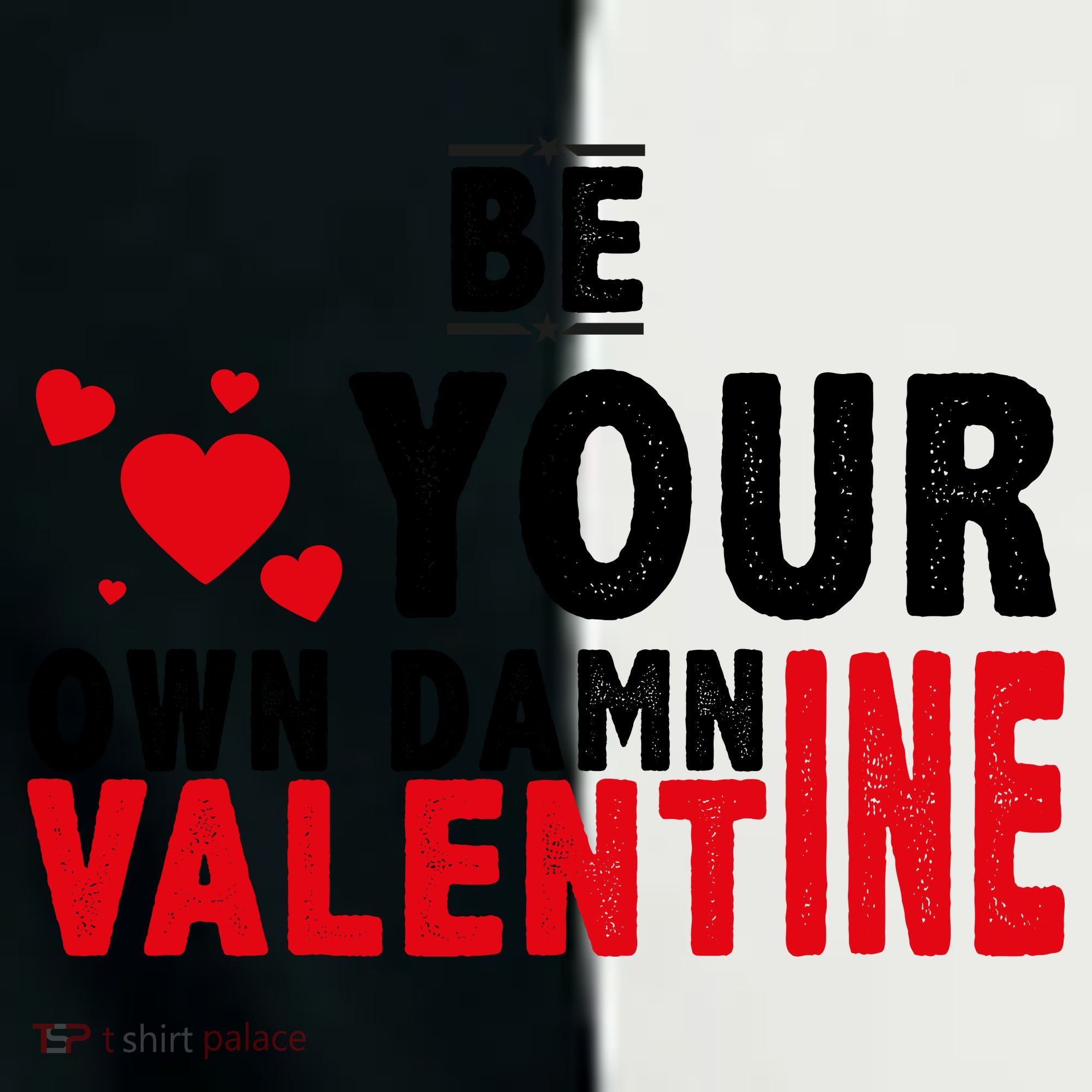 Be Your Own Damn Valentine Valentines Day Love Women's Tri-Blend 3/4-Sleeve Raglan Shirt