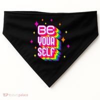 Be Yourself Pride Month Celebration USA-Made Doggie Bandana thumb 0