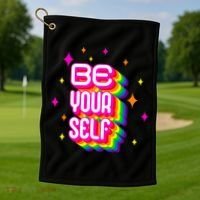 Be Yourself Pride Month Celebration Golf Towel thumb 1