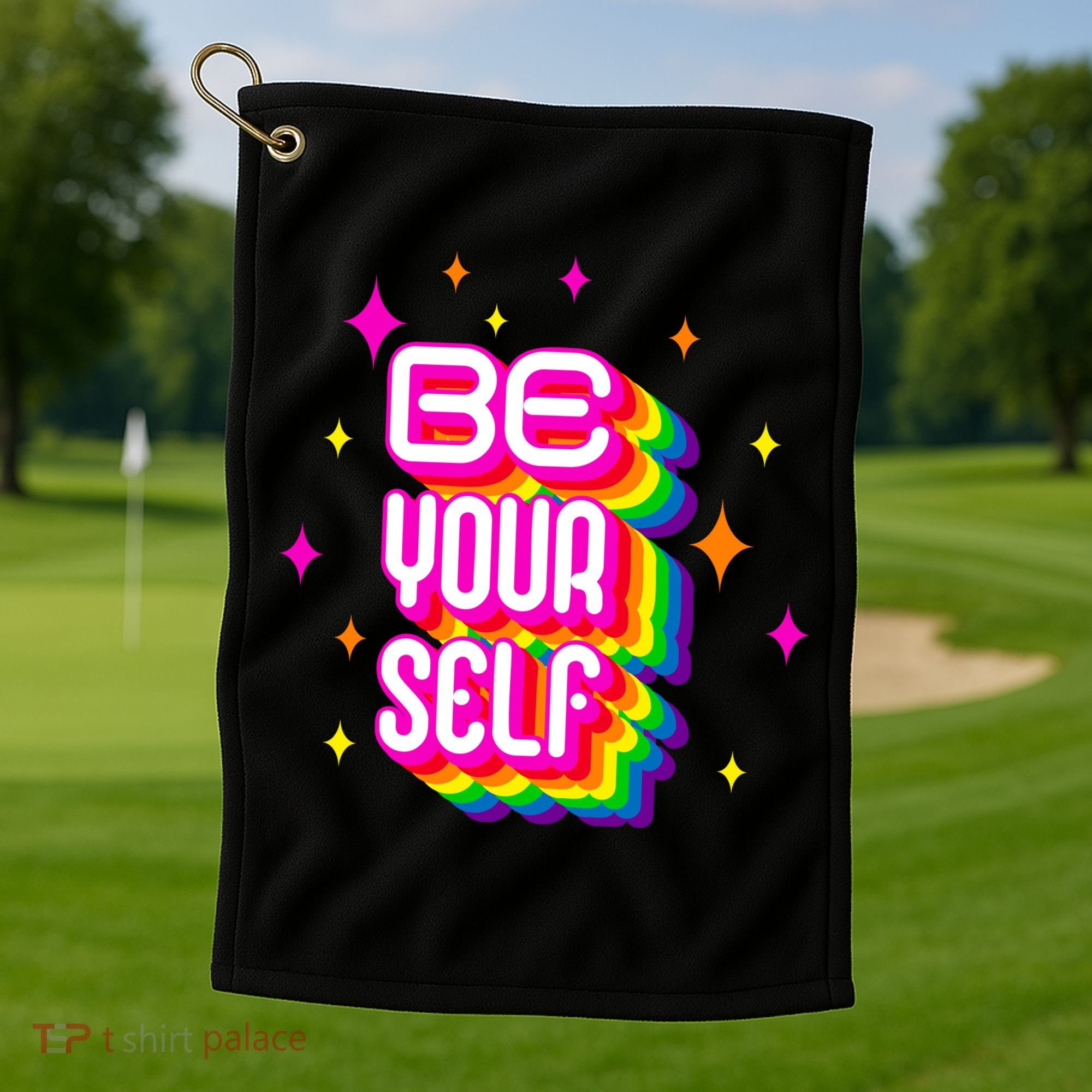 Be Yourself Pride Month Celebration Golf Towel