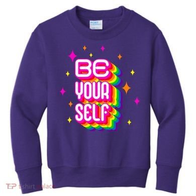 Be Yourself Pride Month Celebration Kids Sweatshirt