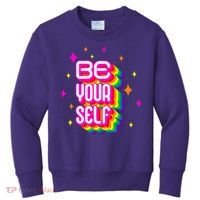Be Yourself Pride Month Celebration Kids Sweatshirt thumb 0
