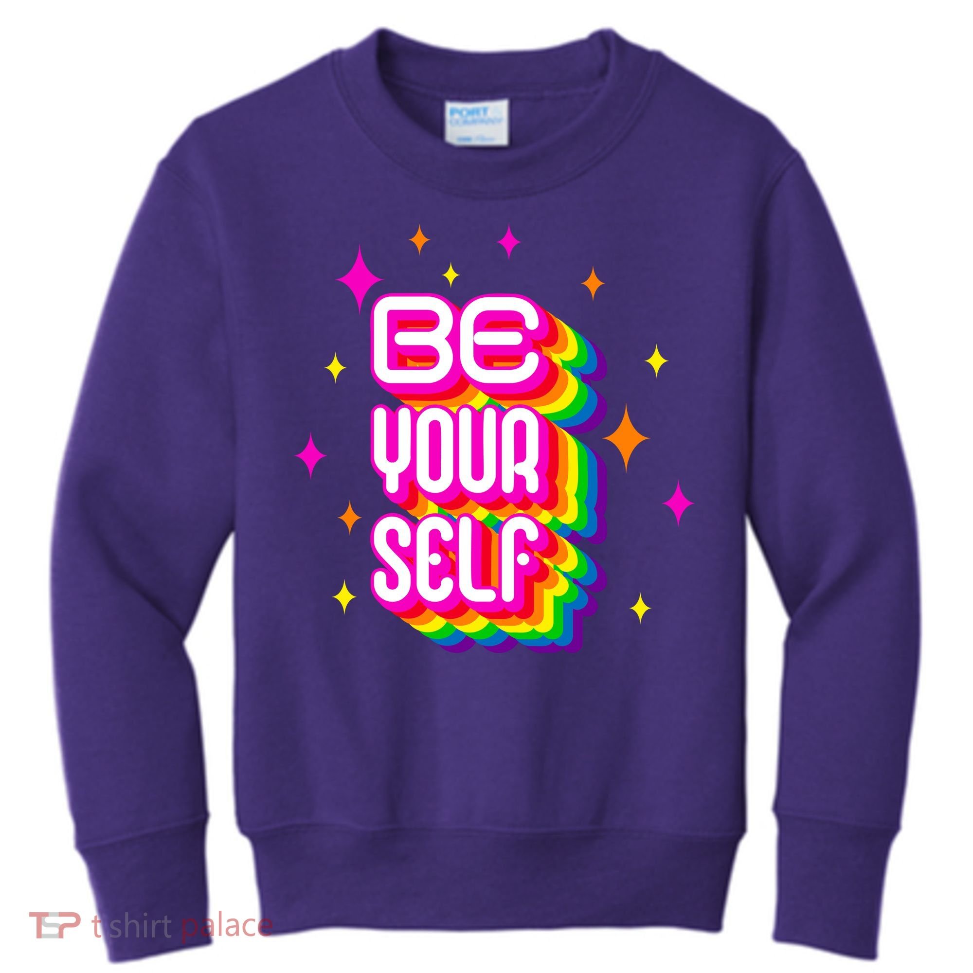Be Yourself Pride Month Celebration Kids Sweatshirt