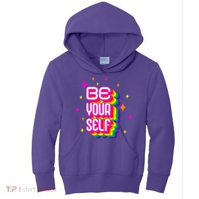 Be Yourself Pride Month Celebration Kids Hoodie