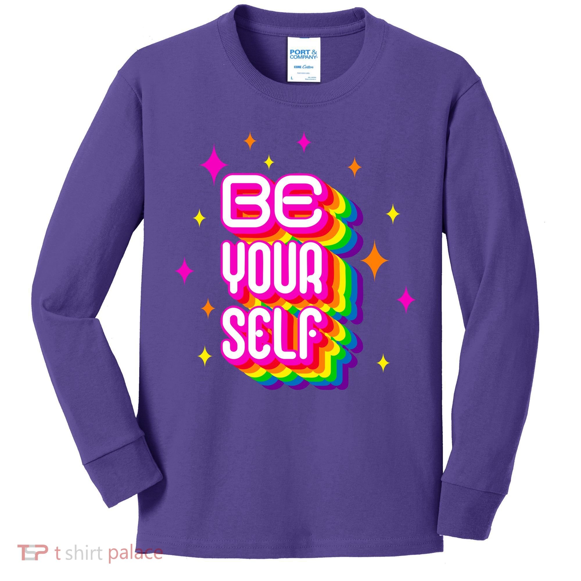 Be Yourself Pride Month Celebration Kids Long Sleeve Shirt