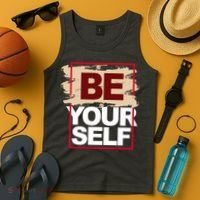 Be Yourself Positive Quote Tank Top thumb 4