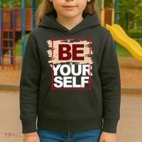 Be Yourself Positive Quote Kids Hoodie thumb 3