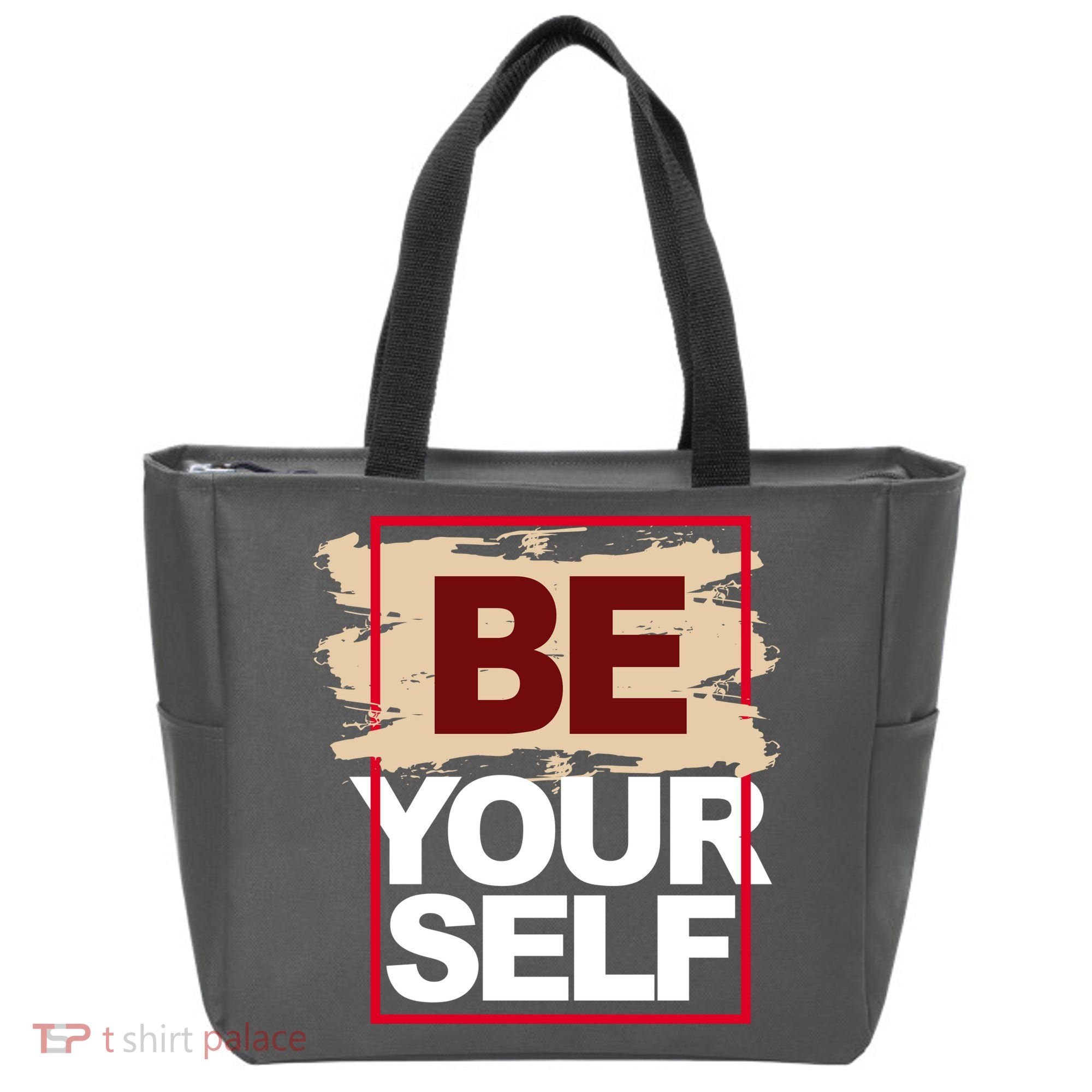 Be Yourself Positive Quote Tote Bag
