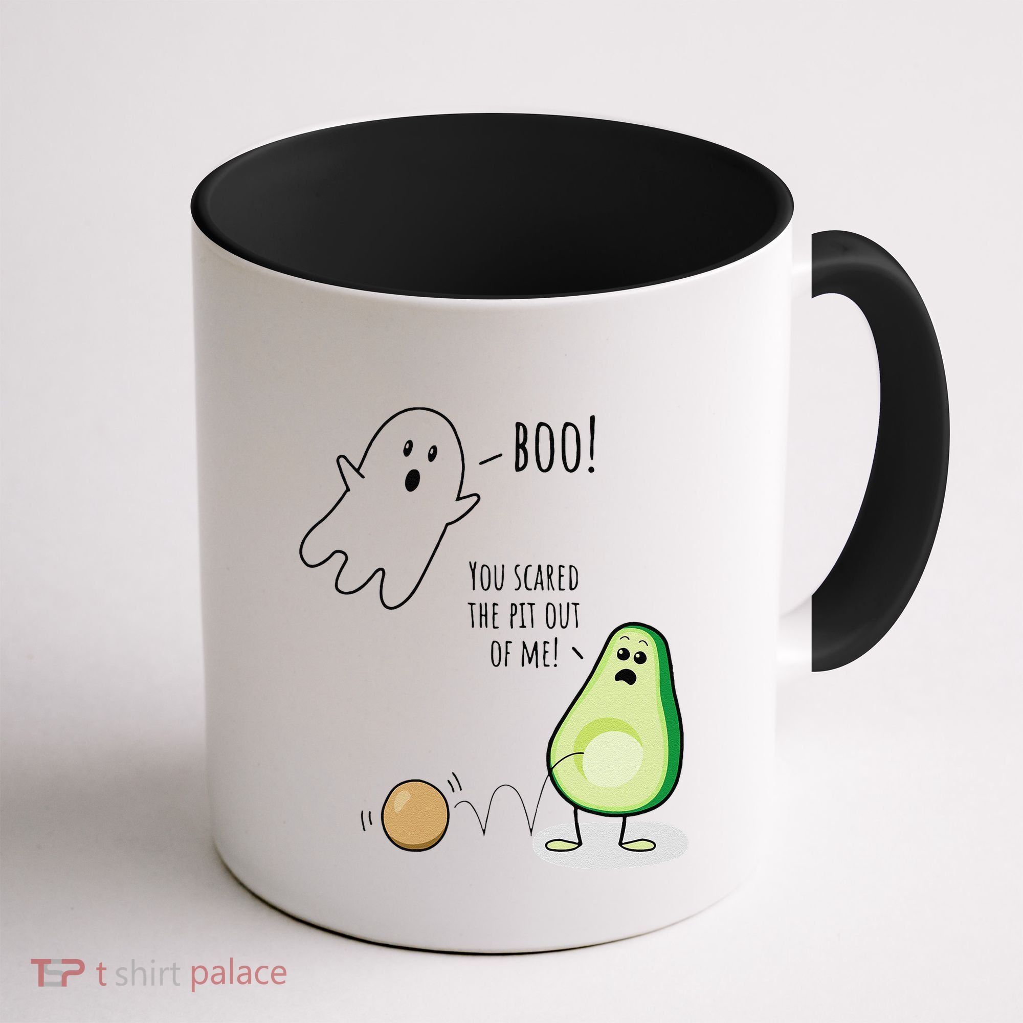 Boo You Scared The Pit Out Of Me Funny Ghost Avocado Gift Coffee Mug