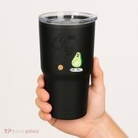 Boo You Scared The Pit Out Of Me Funny Ghost Avocado Gift Tumbler thumb 2