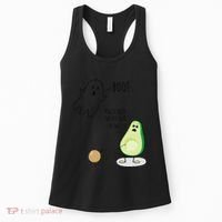 Boo You Scared The Pit Out Of Me Funny Ghost Avocado Gift Women's Tank Top thumb 0