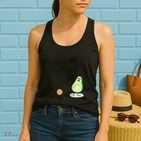 Boo You Scared The Pit Out Of Me Funny Ghost Avocado Gift Women's Tank Top thumb 2
