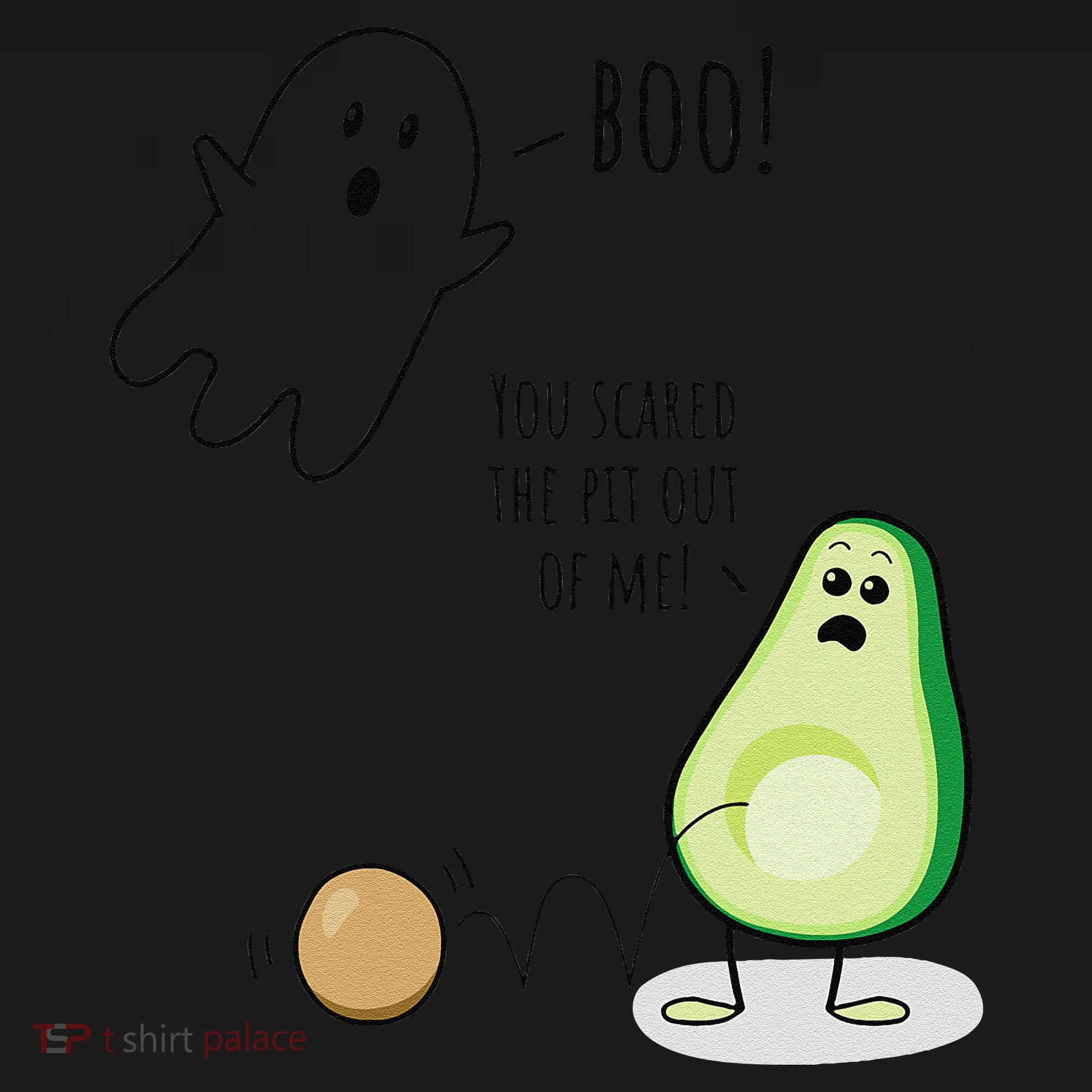 Boo You Scared The Pit Out Of Me Funny Ghost Avocado Gift Women's Tank Top