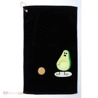 Boo You Scared The Pit Out Of Me Funny Ghost Avocado Gift Golf Towel thumb 0