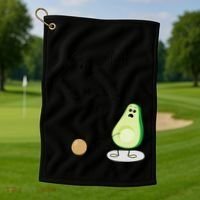 Boo You Scared The Pit Out Of Me Funny Ghost Avocado Gift Golf Towel thumb 1