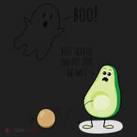 Boo You Scared The Pit Out Of Me Funny Ghost Avocado Gift Golf Towel thumb 3