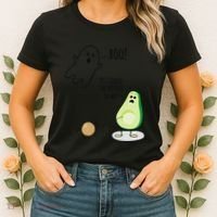 Boo You Scared The Pit Out Of Me Funny Ghost Avocado Gift Women's T-Shirt thumb 2