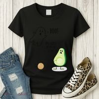 Boo You Scared The Pit Out Of Me Funny Ghost Avocado Gift Women's T-Shirt thumb 3