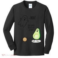 Boo You Scared The Pit Out Of Me Funny Ghost Avocado Gift Kids Long Sleeve Shirt thumb 0