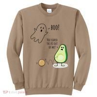 Boo You Scared The Pit Out Of Me Funny Ghost Avocado Gift Sweatshirt thumb 0