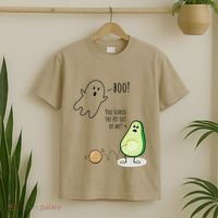 Boo You Scared The Pit Out Of Me Funny Ghost Avocado Gift T-Shirt thumb 2