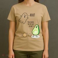 Boo You Scared The Pit Out Of Me Funny Ghost Avocado Gift T-Shirt thumb 4