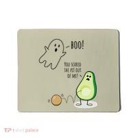 Boo You Scared The Pit Out Of Me Funny Ghost Avocado Gift Mousepad thumb 0