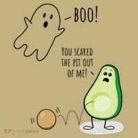 Boo You Scared The Pit Out Of Me Funny Ghost Avocado Gift Kids T-Shirt thumb 2