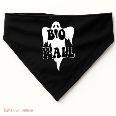 Boo Yall Spooky Ghost Halloween USA-Made Doggie Bandana
