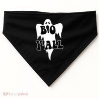 Boo Yall Spooky Ghost Halloween USA-Made Doggie Bandana thumb 0