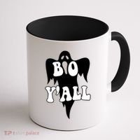 Boo Yall Spooky Ghost Halloween Coffee Mug thumb 1