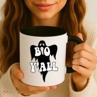 Boo Yall Spooky Ghost Halloween Coffee Mug thumb 3