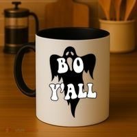 Boo Yall Spooky Ghost Halloween Coffee Mug thumb 4