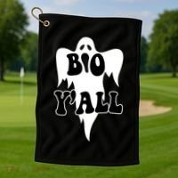 Boo Yall Spooky Ghost Halloween Golf Towel thumb 1
