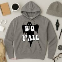 Boo Yall Spooky Ghost Halloween Hoodie thumb 3
