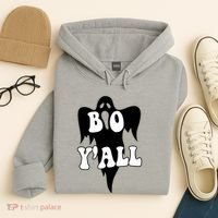 Boo Yall Spooky Ghost Halloween Hoodie thumb 4