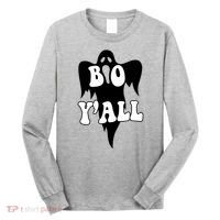 Boo Yall Spooky Ghost Halloween Long Sleeve Shirt thumb 0