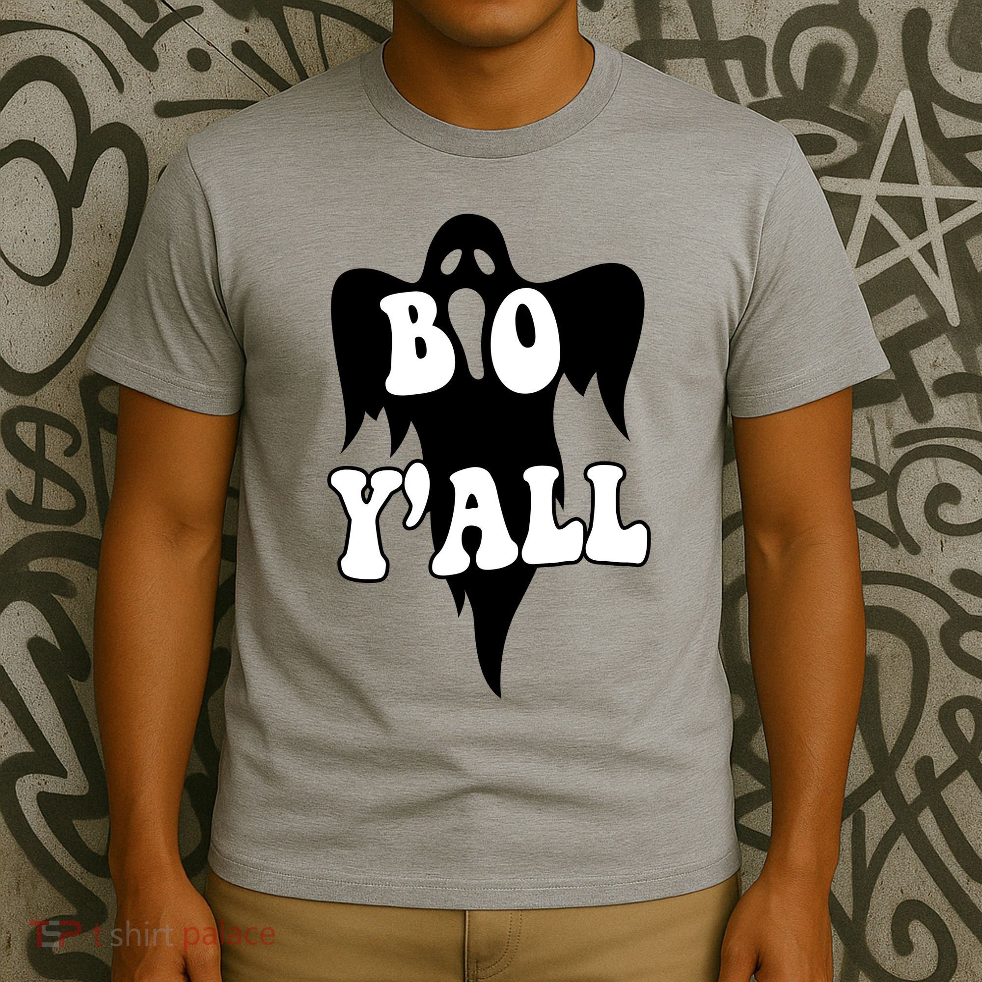 Boo Yall Spooky Ghost Halloween T-Shirt