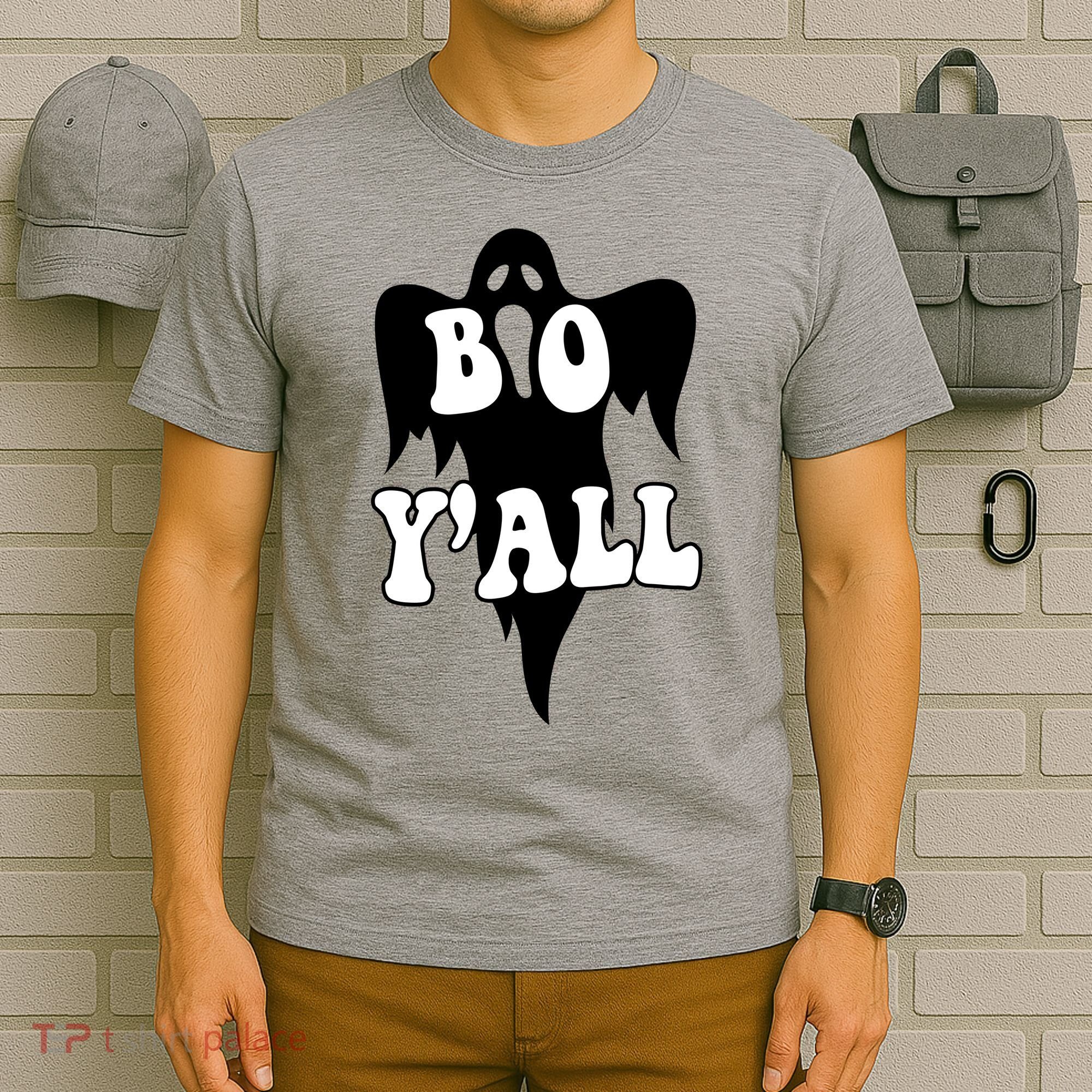 Boo Yall Spooky Ghost Halloween T-Shirt