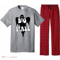 Boo Yall Spooky Ghost Halloween Pajama Set thumb 0