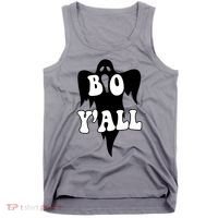 Boo Yall Spooky Ghost Halloween Tank Top thumb 0