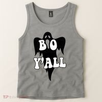 Boo Yall Spooky Ghost Halloween Tank Top thumb 2