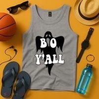 Boo Yall Spooky Ghost Halloween Tank Top thumb 4